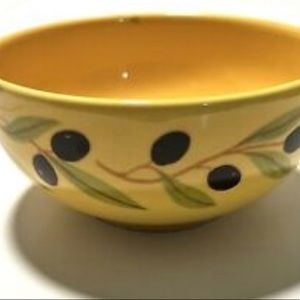 Vintage Varages Olive Yellow Bowl Made in France